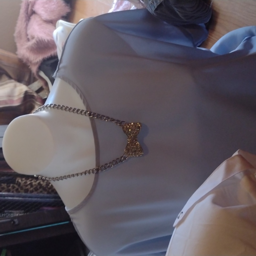 Silver and diamonds necklace